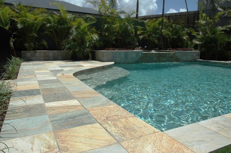 Golden Quartz Pool Pavers