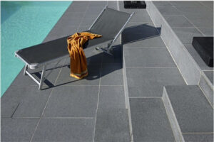 MIDNIGHT GRANITE POOL PAVERS AND POOL COPING TILES