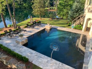 silver travertine pool pavers