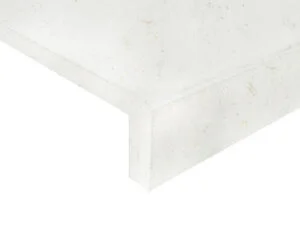 Shell White Limestone Pool Coping - Drop Face